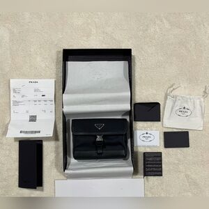 Prada Re-Nylon and Saffiano leather smartphone case bag